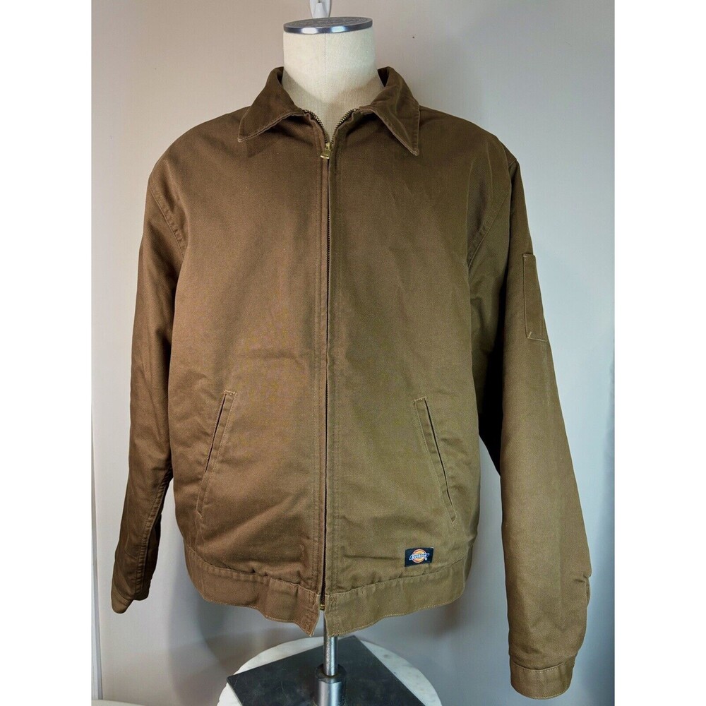 Dickies Brown Zip-Front Work Jacket